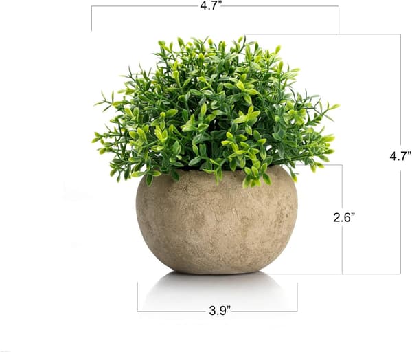 Mini Plastväxter i Kruka Bonsai (Set om 2), Sm,ZQKLA