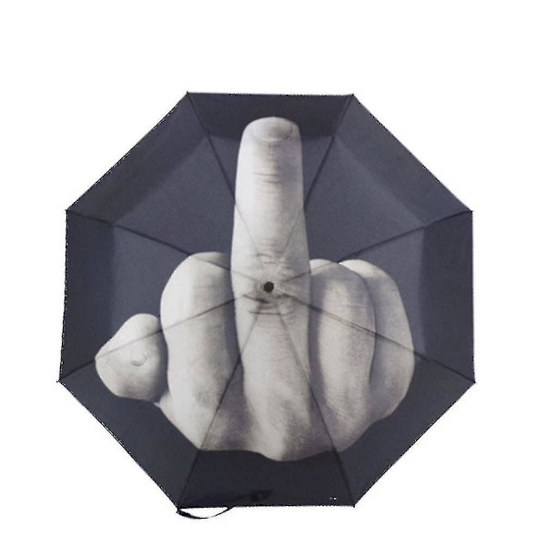 Ny paraply med design med middelfinger - Sort - Cool paraplyer med effekt