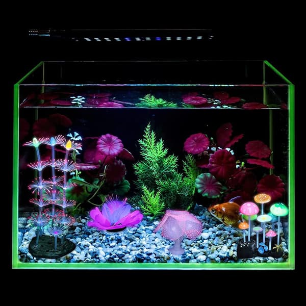4-pack Akvarielampdekorationer, Akvariedekorationer med Sim