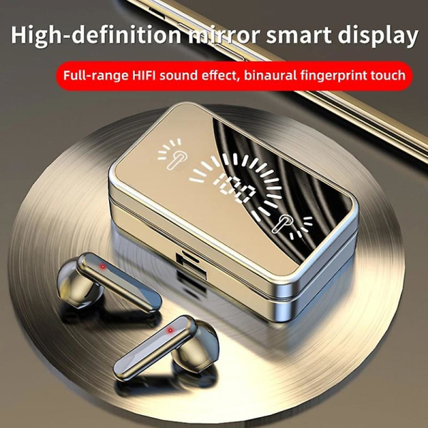 S20 Hodetelefoner LED Digital Display Solid Farge Trådløse Bluetooth Støydempende Hodetelefoner Black