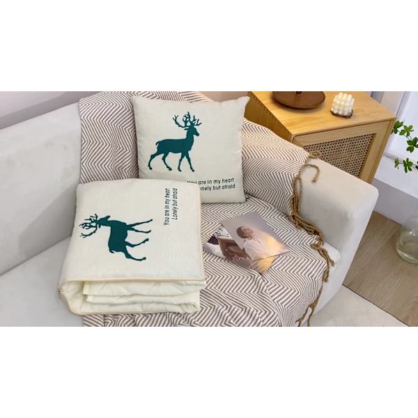 1 pakke, Linned Pude Dyne 2-i-1 Hjem Rejse Bil Pude Qui, ZQKLA