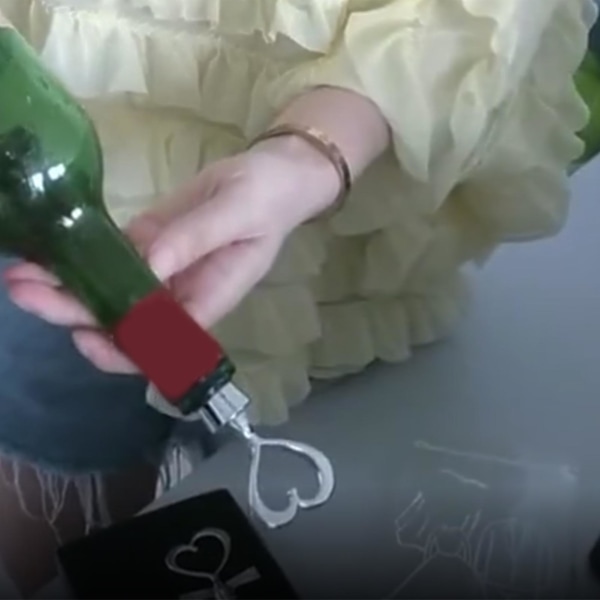 1 Sæt Flaskepropåbner Sæt Elegant Hjerteformet Zink Legering