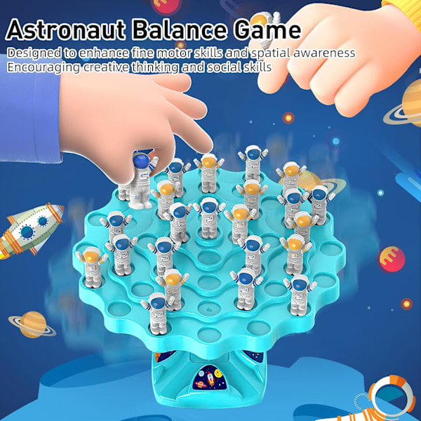 48 stk. Balance Spil til Børn, Svingende Stak Balance Spil, Astronaut