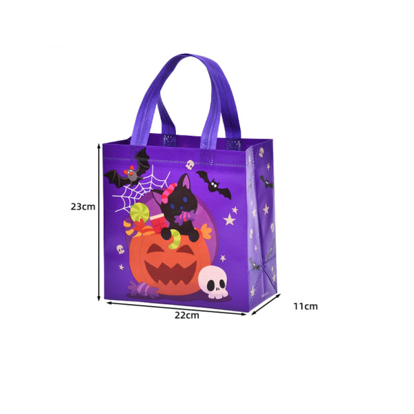 20 Pakker Halloween Ikke-vevde Poser Knask eller Knep Gaveposer P,ZQKLA