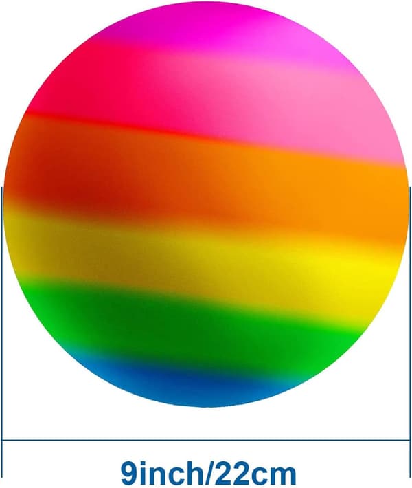 Oppustelig Bold 9 tommer Kickball Hoppebolde Regnbuebolde, ZQKLA