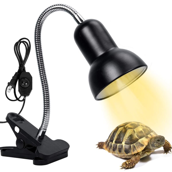 Turtle Heat Lamp, 2 UVA UVB-lampor 25W Reptil Heat Lamp med Stan