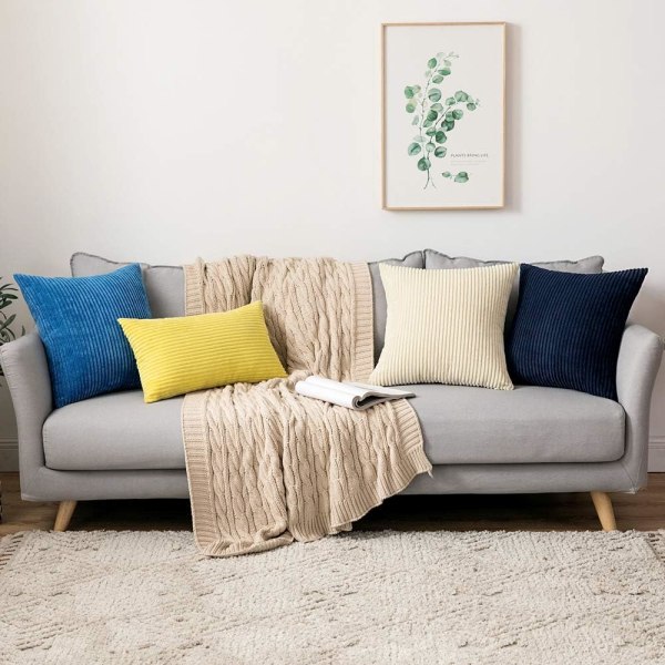 Set med 2 dekorativa manchester cover soffa mjuk kudde, ZQKLA