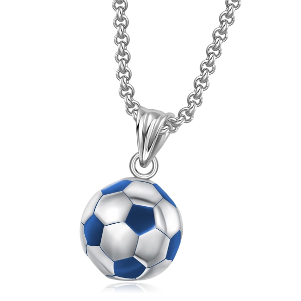 Rustfrit stål 3D Fodbold/Basketball Charm Halskæde, ZQKLA