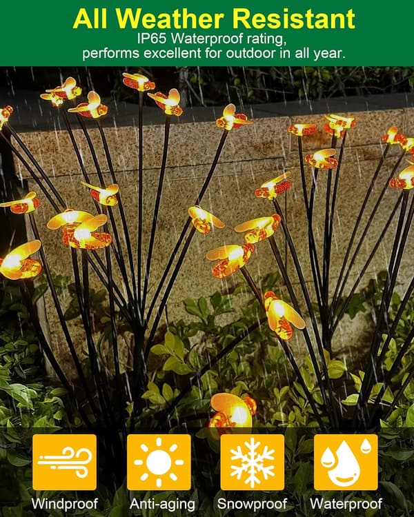 Solcellelamper Udendørs, 4 Stk. Firefly Solcellehavelamper m,ZQKLA