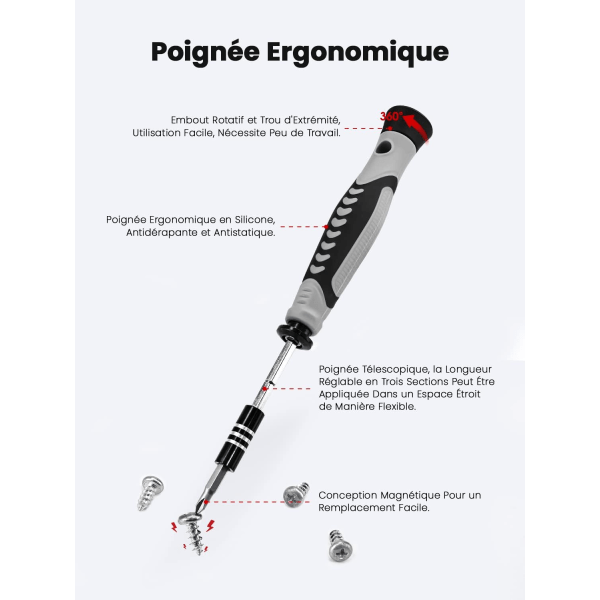 170 in 1 set, magneettinen kuusioruuvimeisseli, ZQKLA