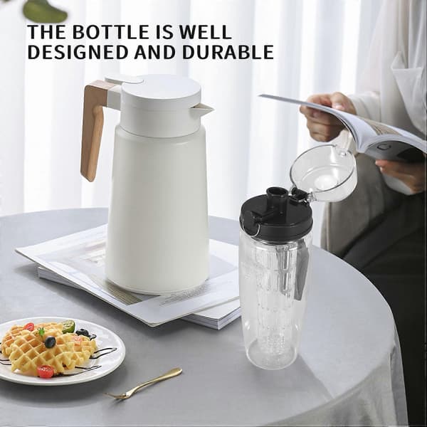 1000ml/32oz Fruktinfusionsflaska Sport Hälsa svart