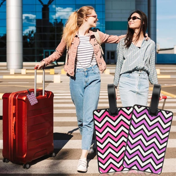 6-pack Bagagelappar för resväskor, Ripple Travel Bag Tag, Su,ZQKLA