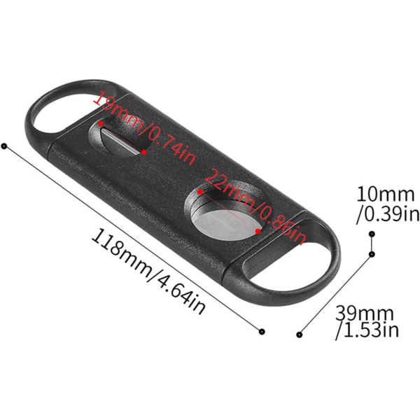 V-Cut Punch, V-Formet Sigarkutter - Bærbar Sigar Guillotin, ZQKLA