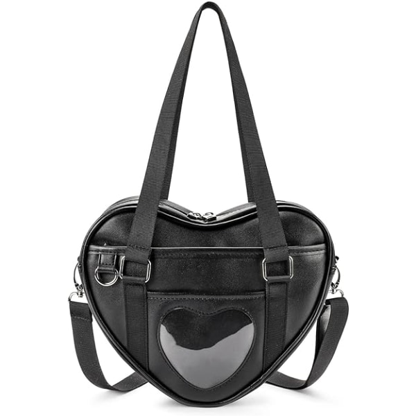 Ita Bag Crossbody Hjerteformet Veske for Anime Pins Display, ZQKLA