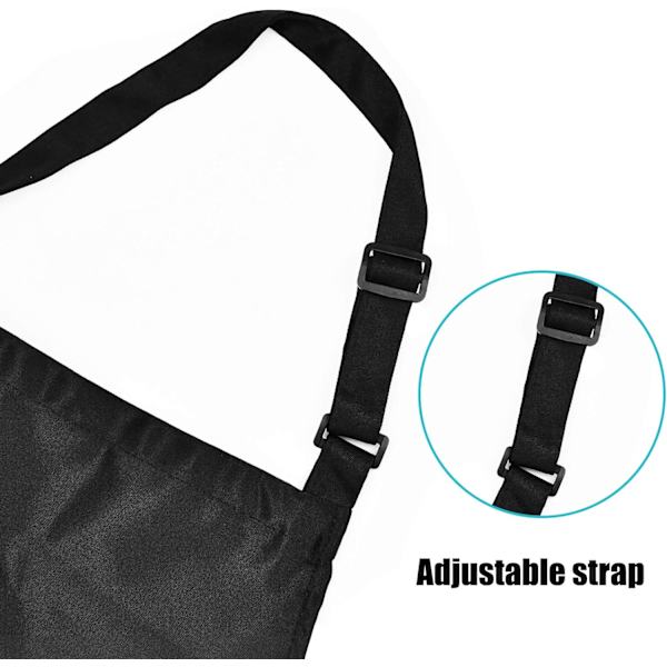2-pack Justerbart Kockförkläde med Fickor Svart Förkläde Drip R, ZQKLA