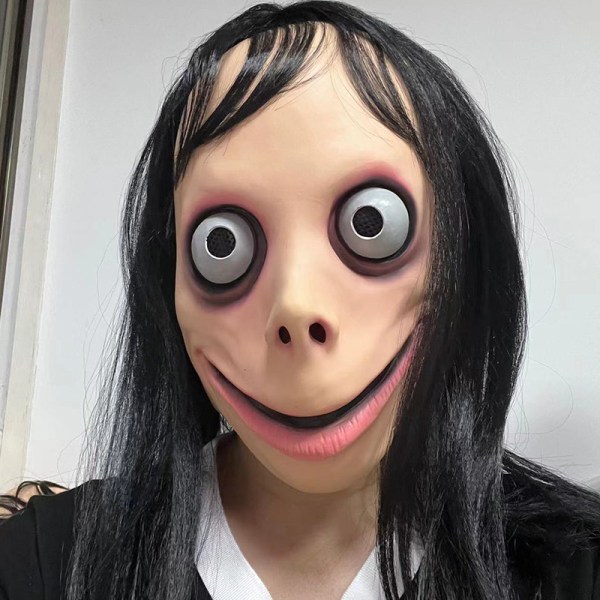 1 Stykke Halloween Spøgelsesparyk Maske Gyser Langt Hår Spøgelsesmaske, ZQKLA
