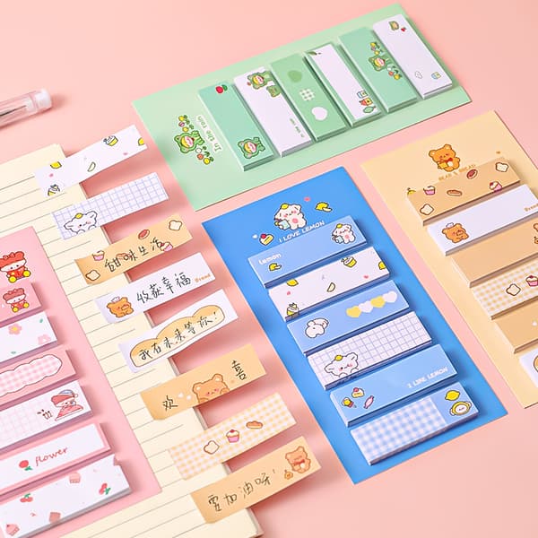 120 Ark Cartoon Mini Memo Pad Multicolor Sticky Notes Dec,ZQKLA