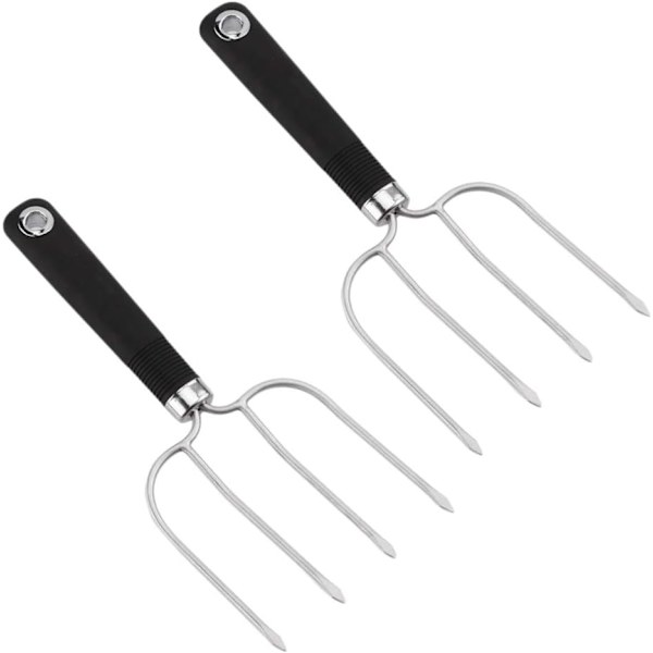 Kalkunløftegafler, 2 stk. rustfrit stål gafler kødtænger, ZQKLA