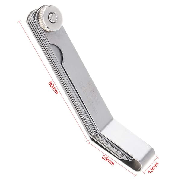 Sett med 16 blader, standard metrisk offset ventilmåler for Mea, ZQKLA