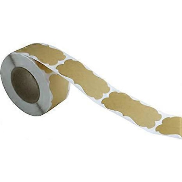 1,25 x 2,28 tuuman luonnonväriset kraft-joululahjatekstit, loma-lahjatarrut, 300 tarraa yhteensä (luonnonvärinen kraft-paperi)