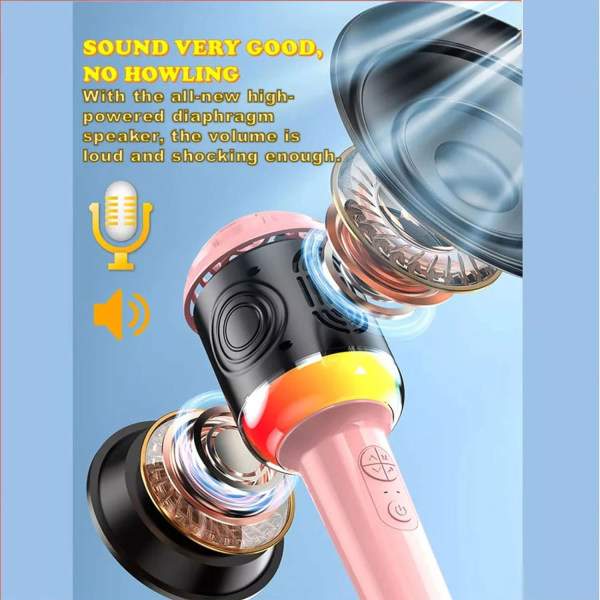 Karaoke-högtalare Bluetooth med mikrofon，Karaokemaskin f,ZQKLA