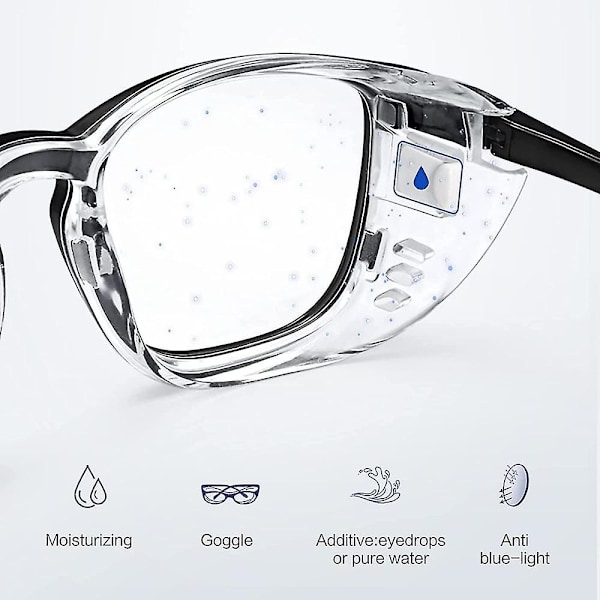 Kosteuskammiolasit Kuivia Silmiä Vastaan Miehille ja Naisille, Siitepölyn Estävät Sinisen Valon Suodattavat Lasit Gafas Para Ojo Seco BJL YMU,C7 T