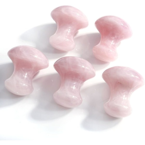 Sienimuotoinen Gua Sha -kaavin hierontatyökalu, luonnonkivi, kasvoille, ruusu