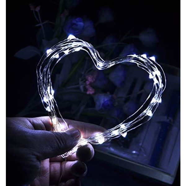 Batteridrivna 6.6Ft/2M 20 LED-ljusslingor Blinkande Chris,ZQKLA