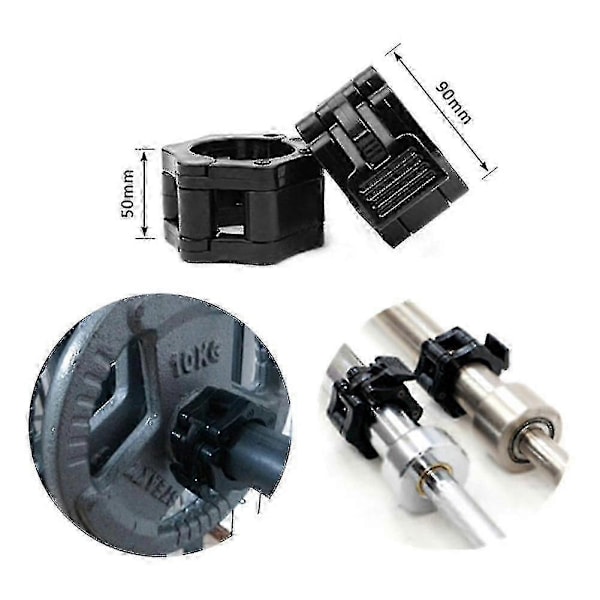2 kpl 50 mm Tankolukko Tanko Kuntosali Fitness Le Black