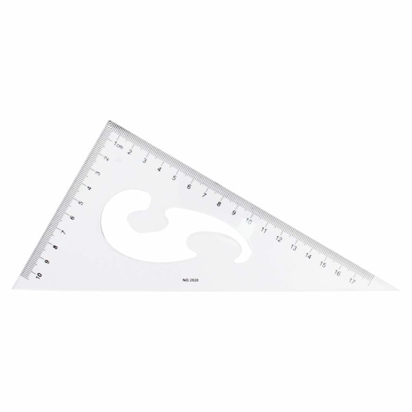 Triangel Linjal Set, 20cm / 7.8-tums Plast Rätvinklig Linjal, ZQKLA