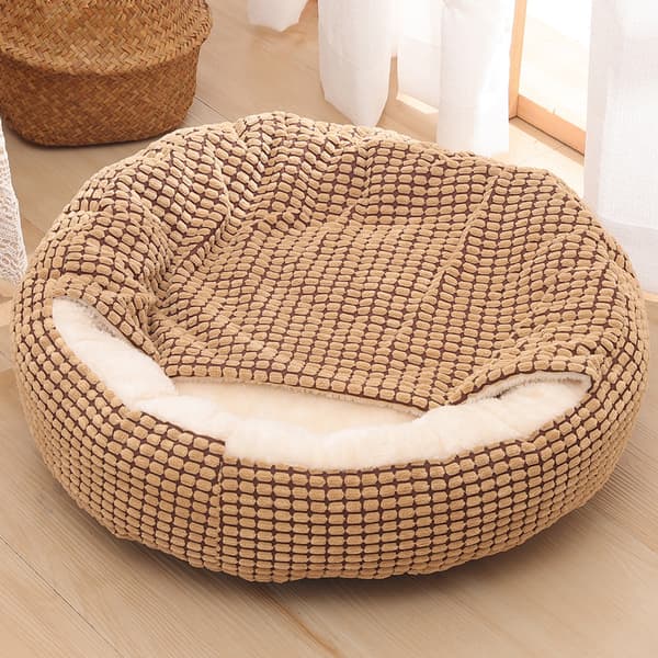 Hundebed, Lite Hundebed, Rundt Hundebed Vaskbart Fluffy Katt Be,ZQKLA