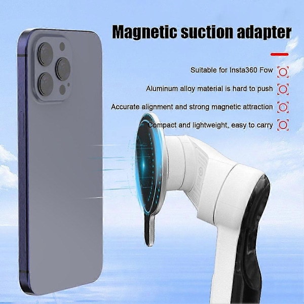 Magnetisk Telefonhållare För Insta360 Flow Magnetisk Adapter Fäste Hand