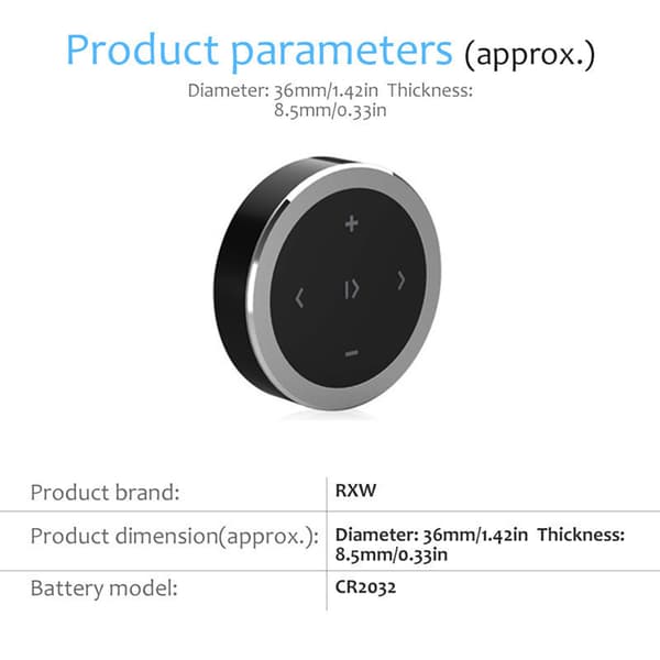 Bluetooth Media Knapp - Inkluderer Rattstativ - Com,ZQKLA