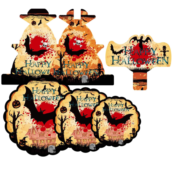 Halloween Dekorativt Kakestativ Engangs Flerlags Papir, ZQKLA