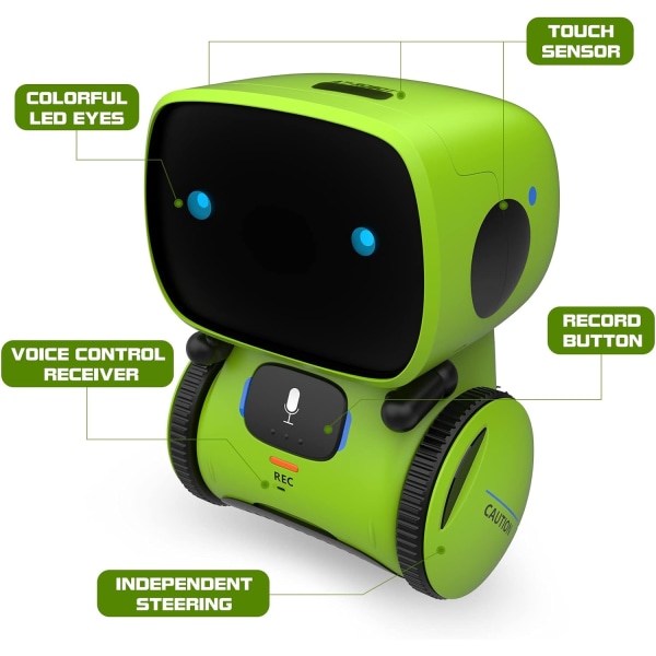 Barnrobotleksak, interaktiv smart talande robot med röst C,ZQKLA