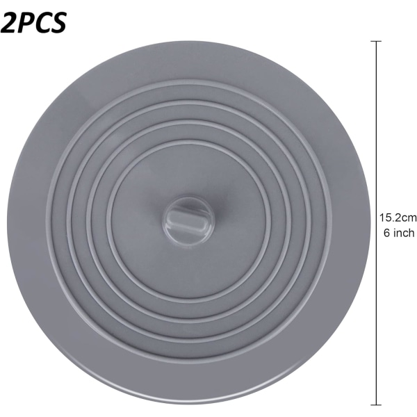 2 stk silikonbadeplugger (hvit og grå), Kitchen Sin,ZQKLA