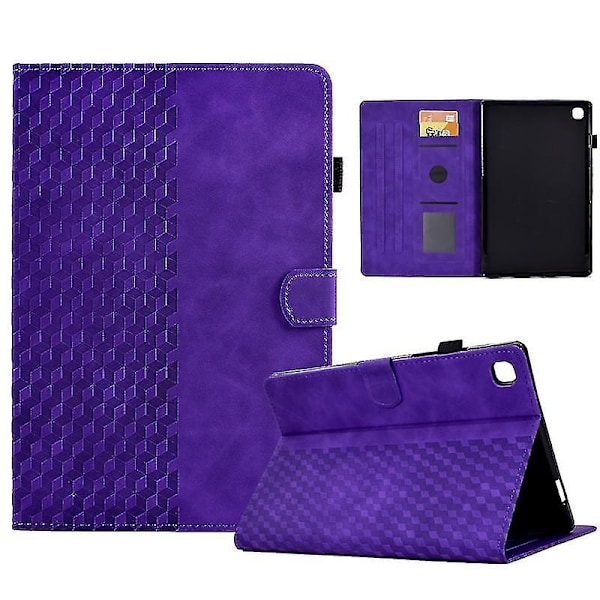 10,2 tommers iPad-deksel for 9./8./7. generasjon, premium skinnveske med S Pen-holder og automatisk hvile/vekke-funksjon Purple