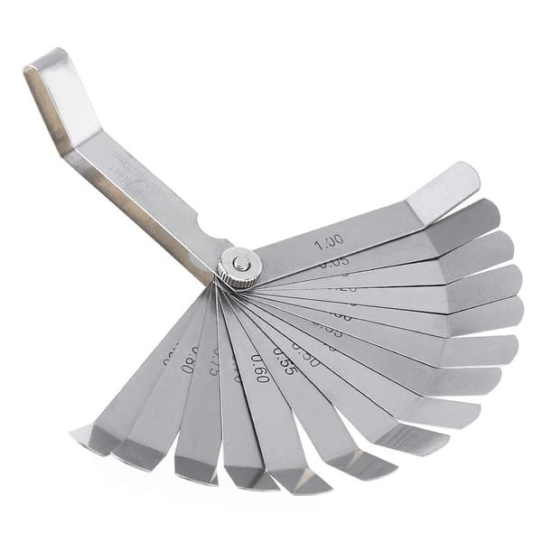 Sett med 16 blader, standard metrisk offset ventilmåler for Mea, ZQKLA
