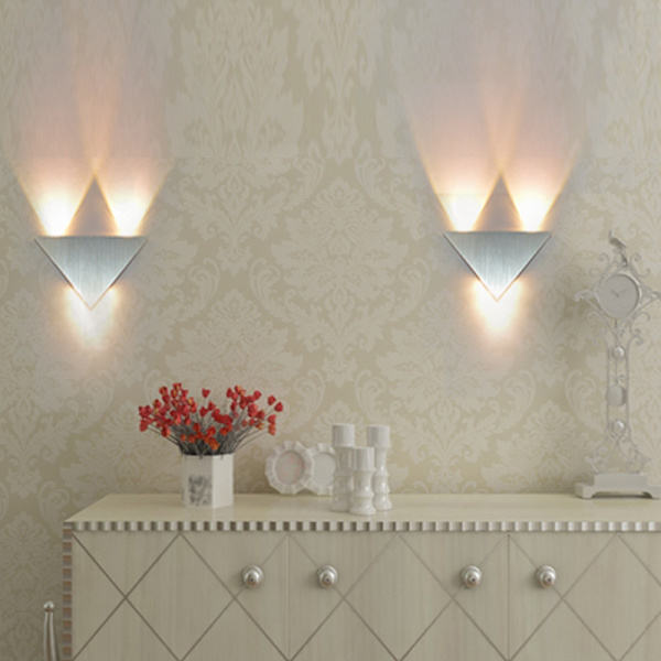 5W Aluminium Triangel LED Vägglampa AC90-265V Hög Effekt LED, ZQKLA
