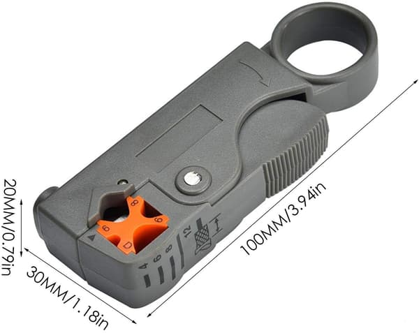 Wire Stripper, Koaksial Kompressionsværktøjssæt Wire Stripper, E,ZQKLA