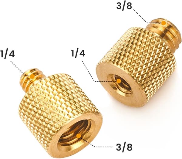 1/4 Hun til 3/8 Han Gevind Reducer Messing Skrue Adapter Ki,ZQKLA