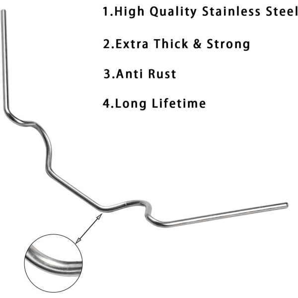 30 Pakk Drivhus Glassklemmer, W-Type Rustfritt Stål, ZQKLA