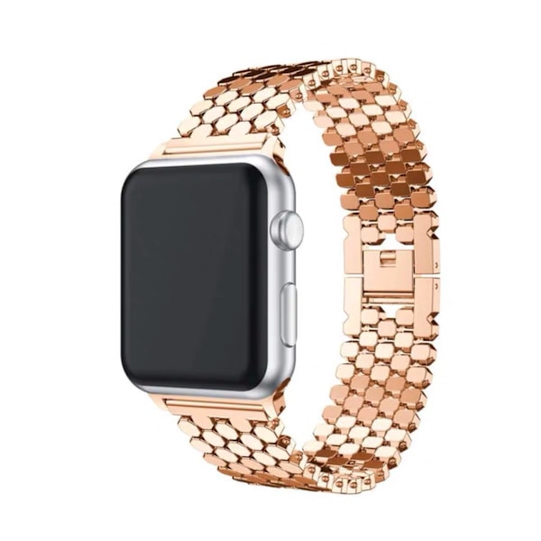 (Rosegull) Apple Watch 8 - 38/40/41 rustfritt stål fiskeskall b, ZQKLA