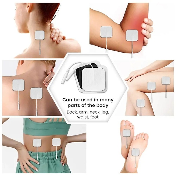 55 Par Pack TENS EMS Elektrodpåsar Gelplåster för Elektrodpåsar Elektroterapi Massager Neuromuskulär Stimulator