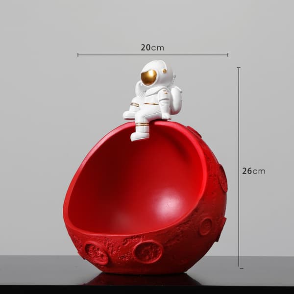 Resin Astronaut Ornamenter Holdbar Nøgleopbevaringsboks Søde Kunsthåndværk