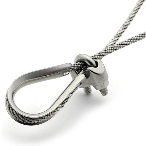 Kabelklemmer for 4mm rustfritt stål marinewire, 10 stk, ZQKLA