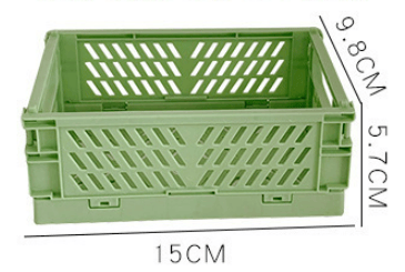 4-pak Mini Sammenklappelig Opbevaringskurv (4 Mini) Pastel Crate Desk