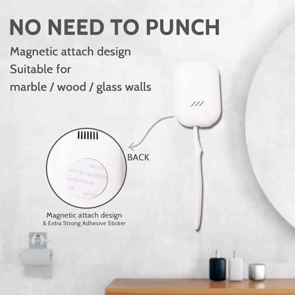 Tandborste Sanitizer Case, Eliminerar upp till 99,99%, Rec,ZQKLA