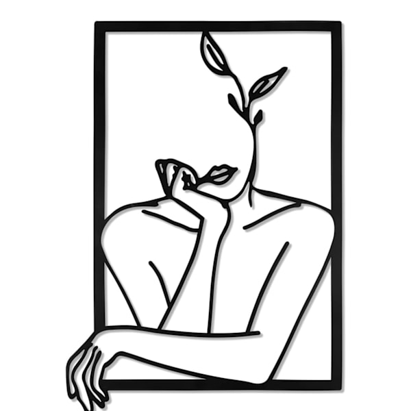 Svart väggdekor i minimalistisk väggdekor modern konst abstrakt, ZQKLA