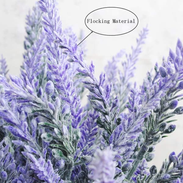 Kunstig Flocked Lavendel, 4 Pak Kunstig Lavendel til H,ZQKLA